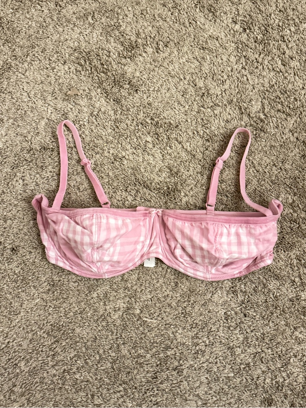 PINK Victoria's Secret Pink Gingham Underwire Bra
